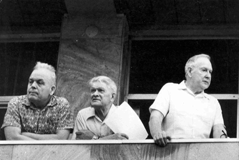 М.Г.Мещеряков, П.А.Черенков, М.А.Марков на XVIII Международной конференции по физике высоких энергий. Тбилисси, 1976 г. Фото Ю.Туманова